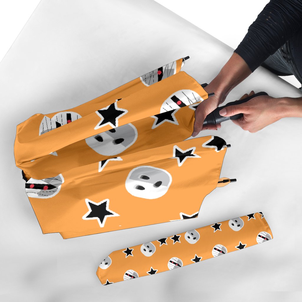 Mummy Print Pattern Automatic Foldable Umbrella-grizzshop