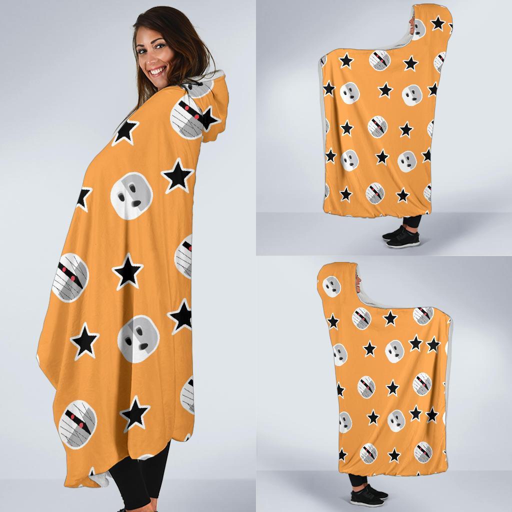 Mummy Print Pattern Hooded Blanket-grizzshop