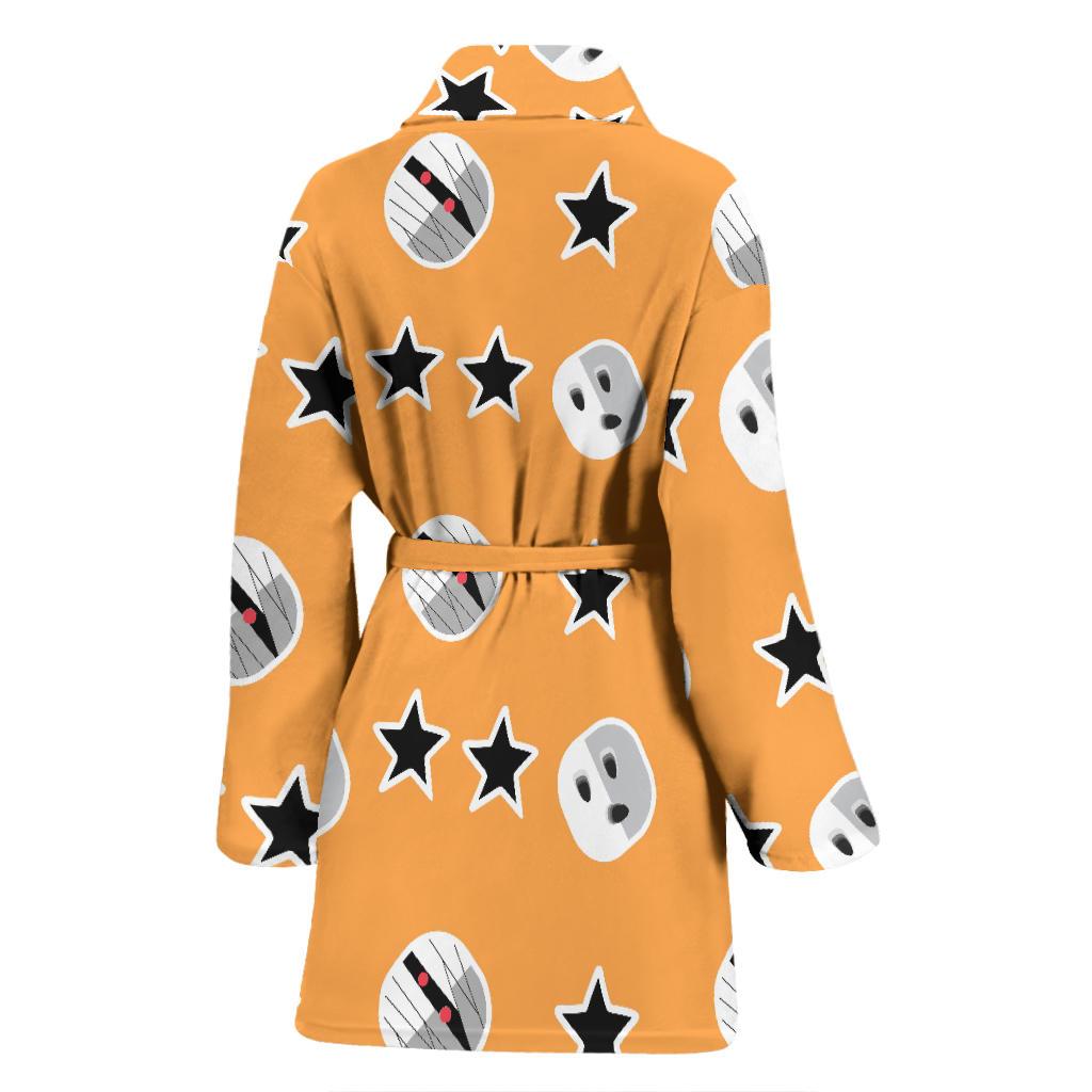 Mummy Print Pattern Women Long Robe-grizzshop