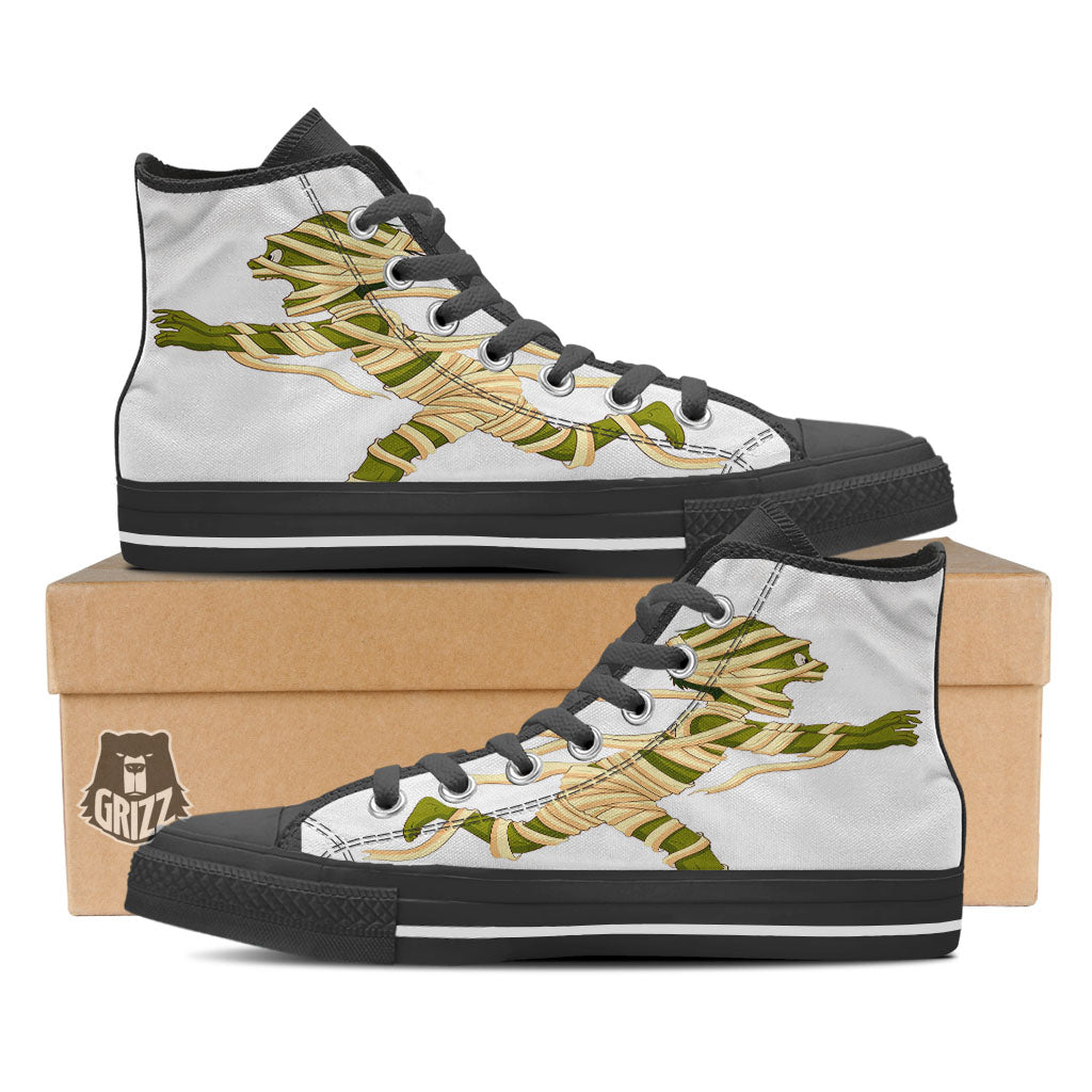 Mummy Running Print Black High Top Shoes-grizzshop