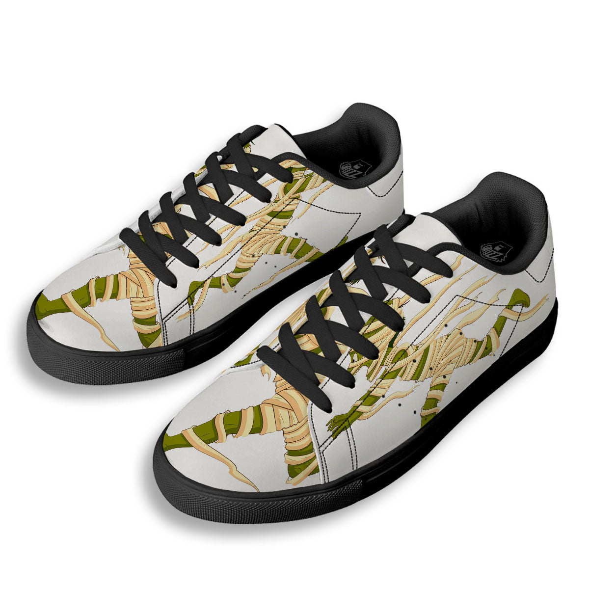 Mummy Running Print Black Low Top Sneakers-grizzshop