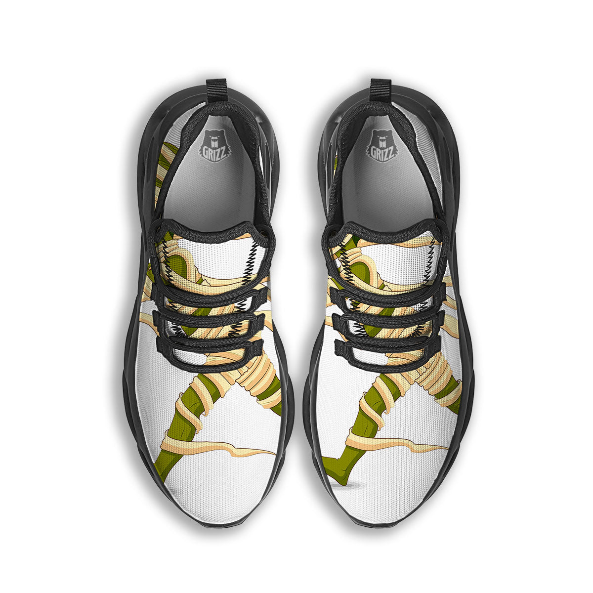 Mummy Running Print Black Running Shoes-grizzshop
