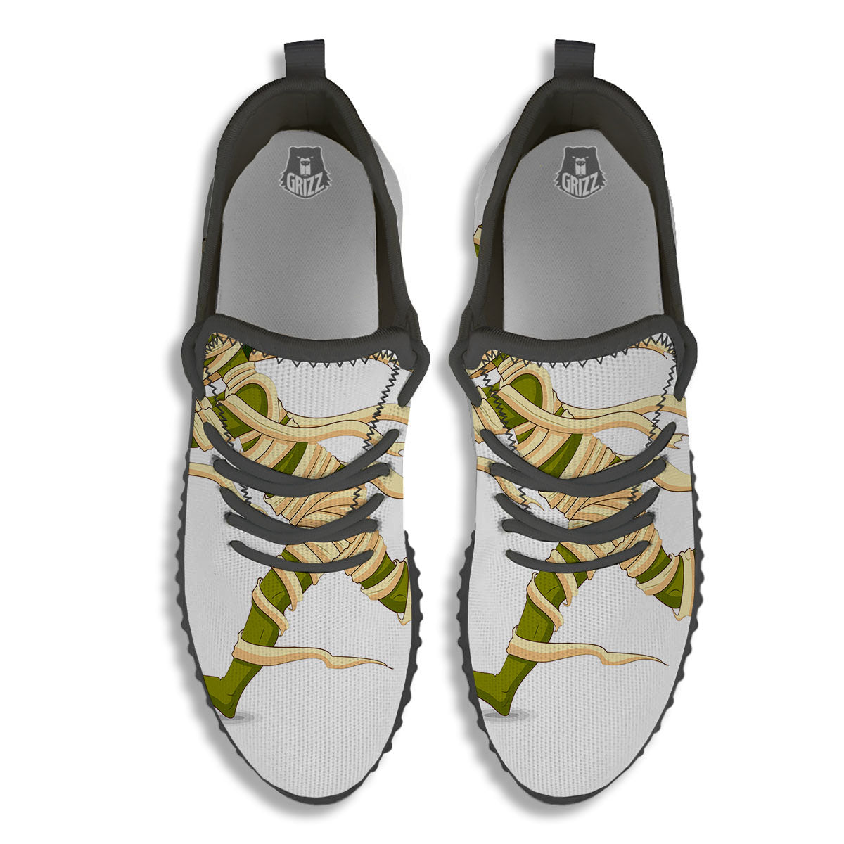 Mummy Running Print Black Walking Shoes-grizzshop