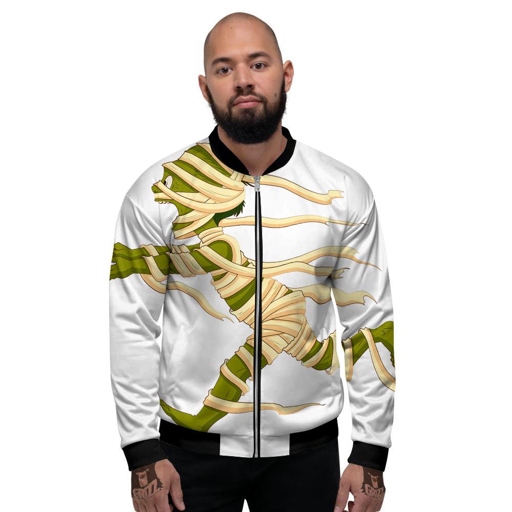 Mummy Running Print Men's Bomber Jacket-grizzshop