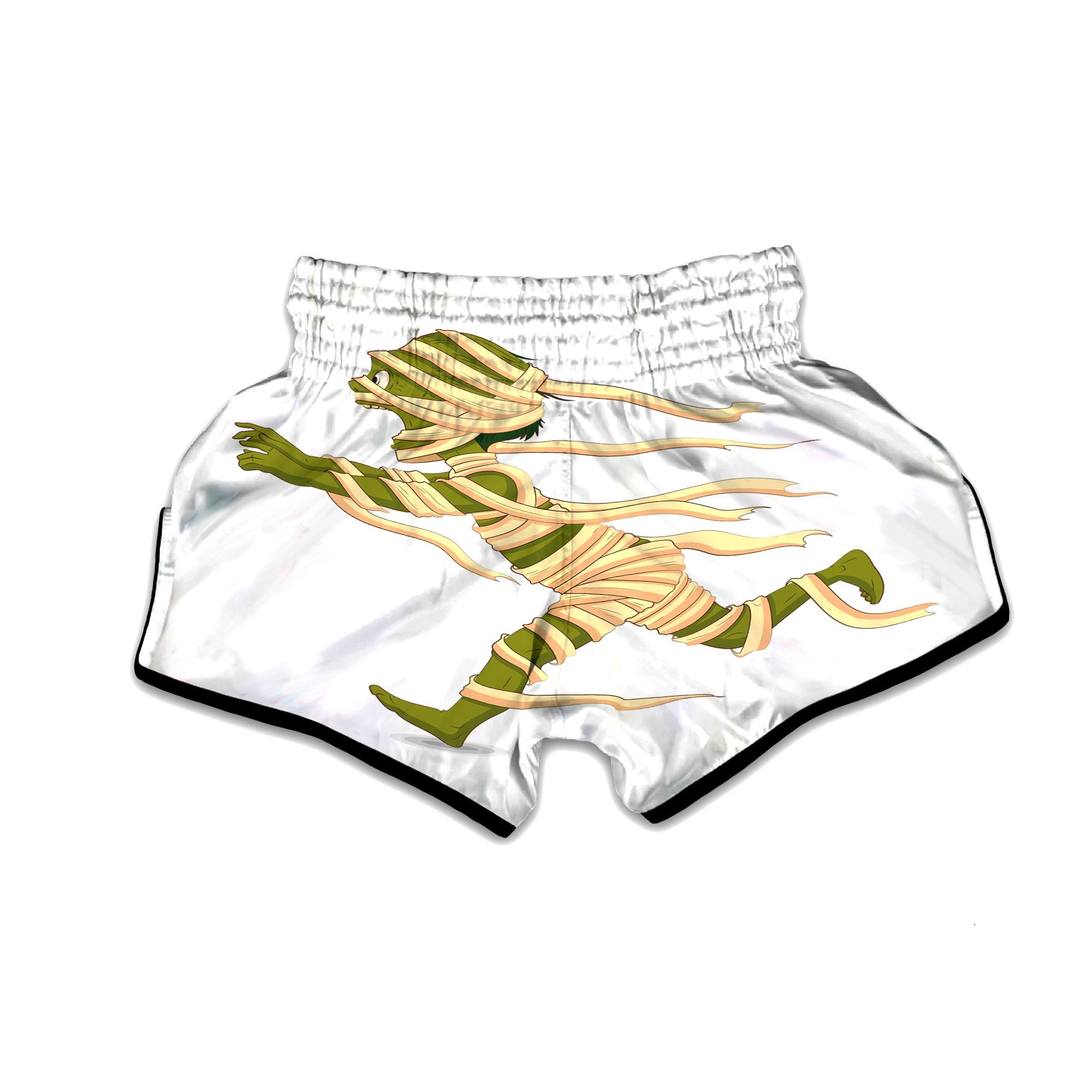 Mummy Running Print Muay Thai Boxing Shorts-grizzshop