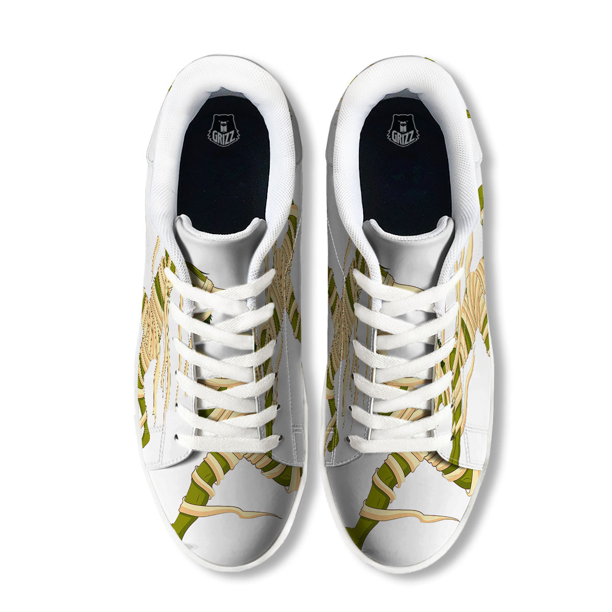Mummy Running Print White Low Top Sneakers-grizzshop