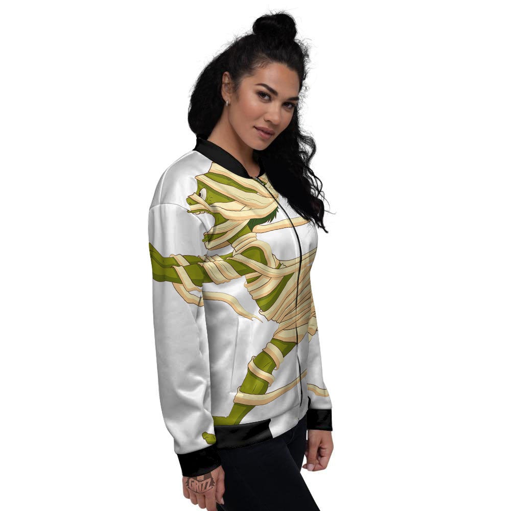 Mummy Running Print Women's Bomber Jacket-grizzshop