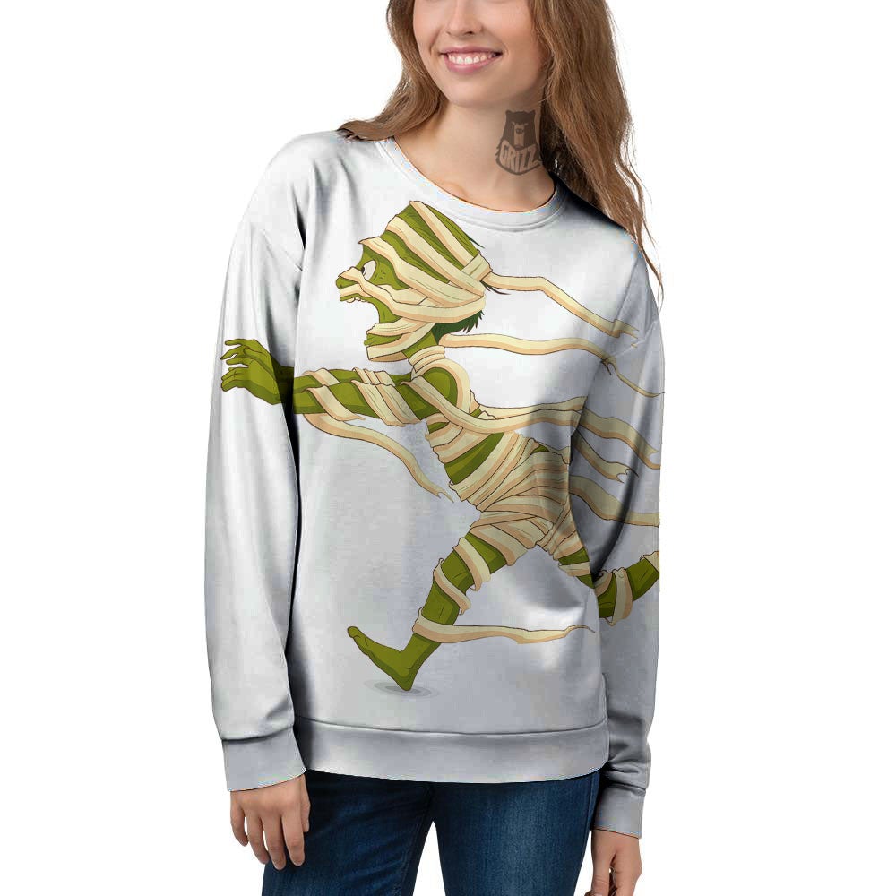 Mummy Running Print Women's Sweatshirt-grizzshop