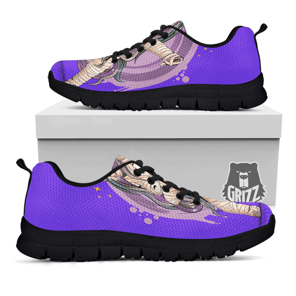 Mummy Unicorn Dap Print Black Sneaker-grizzshop