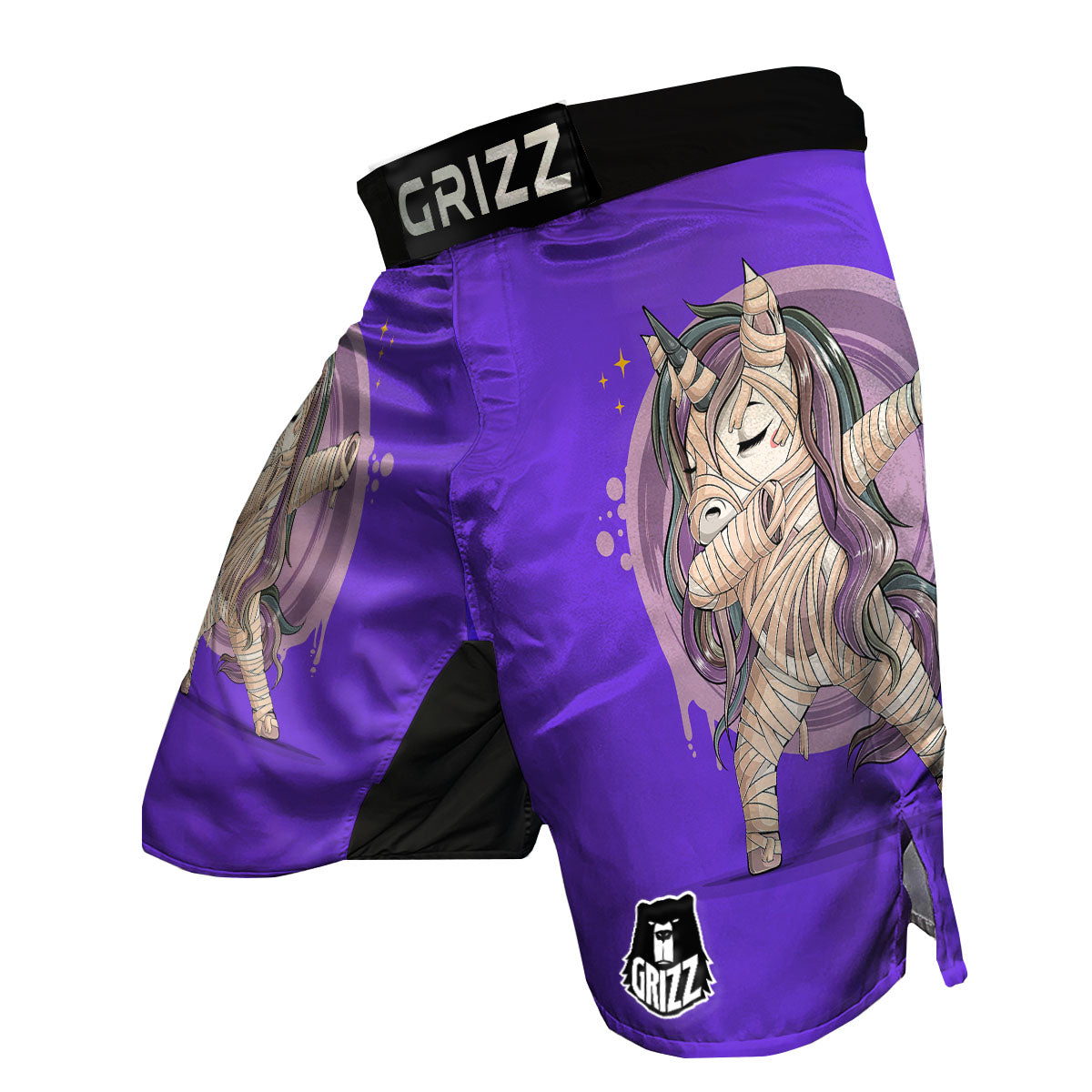 Mummy Unicorn Dap Print MMA Shorts-grizzshop