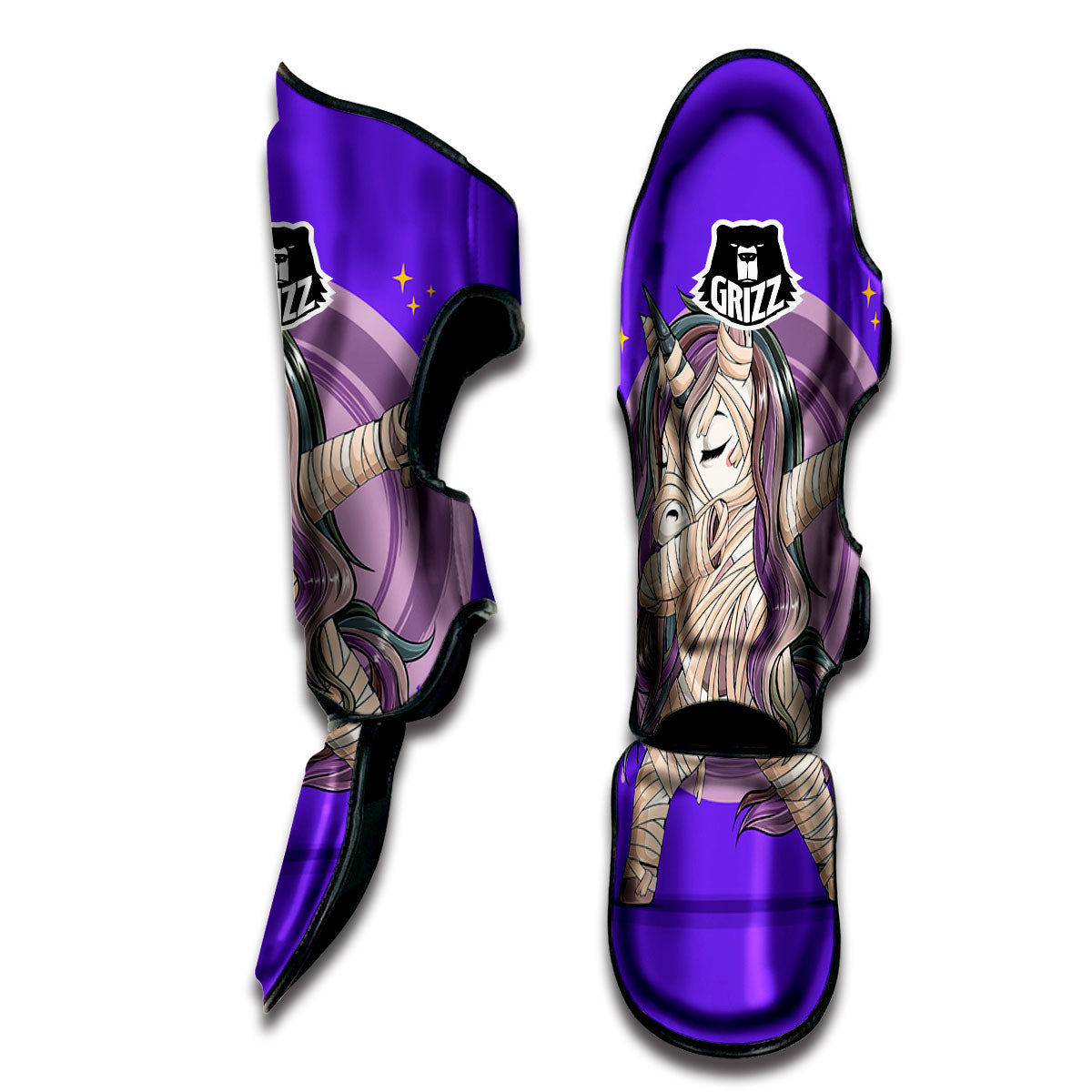 Mummy Unicorn Dap Print Muay Thai Shin Guards-grizzshop