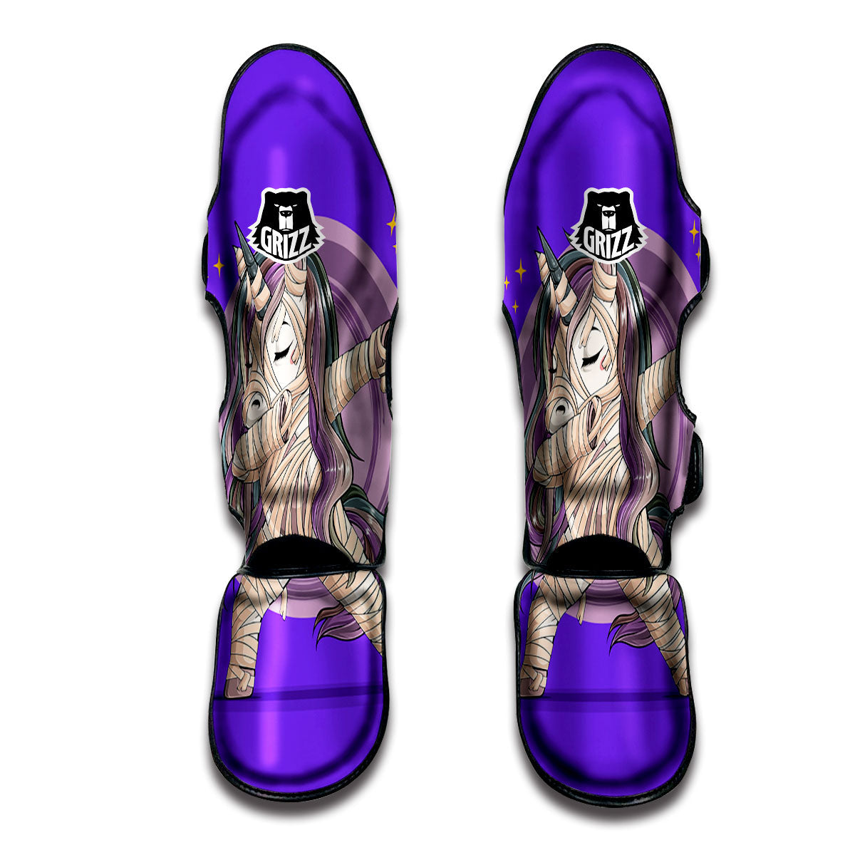 Mummy Unicorn Dap Print Muay Thai Shin Guards-grizzshop