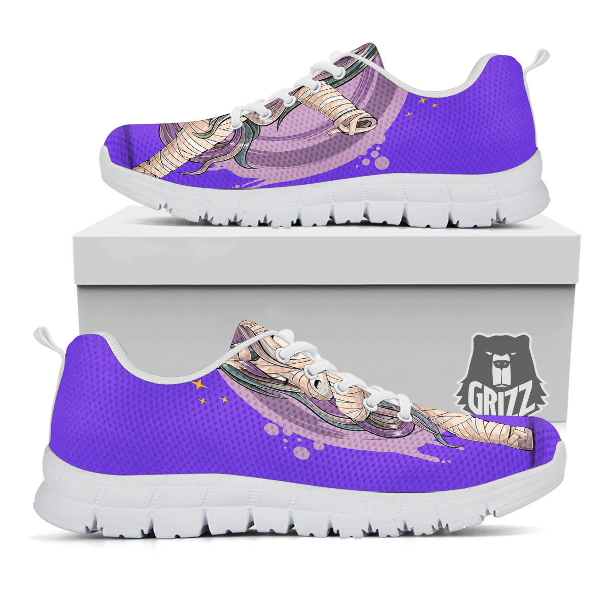 Mummy Unicorn Dap Print White Sneaker-grizzshop