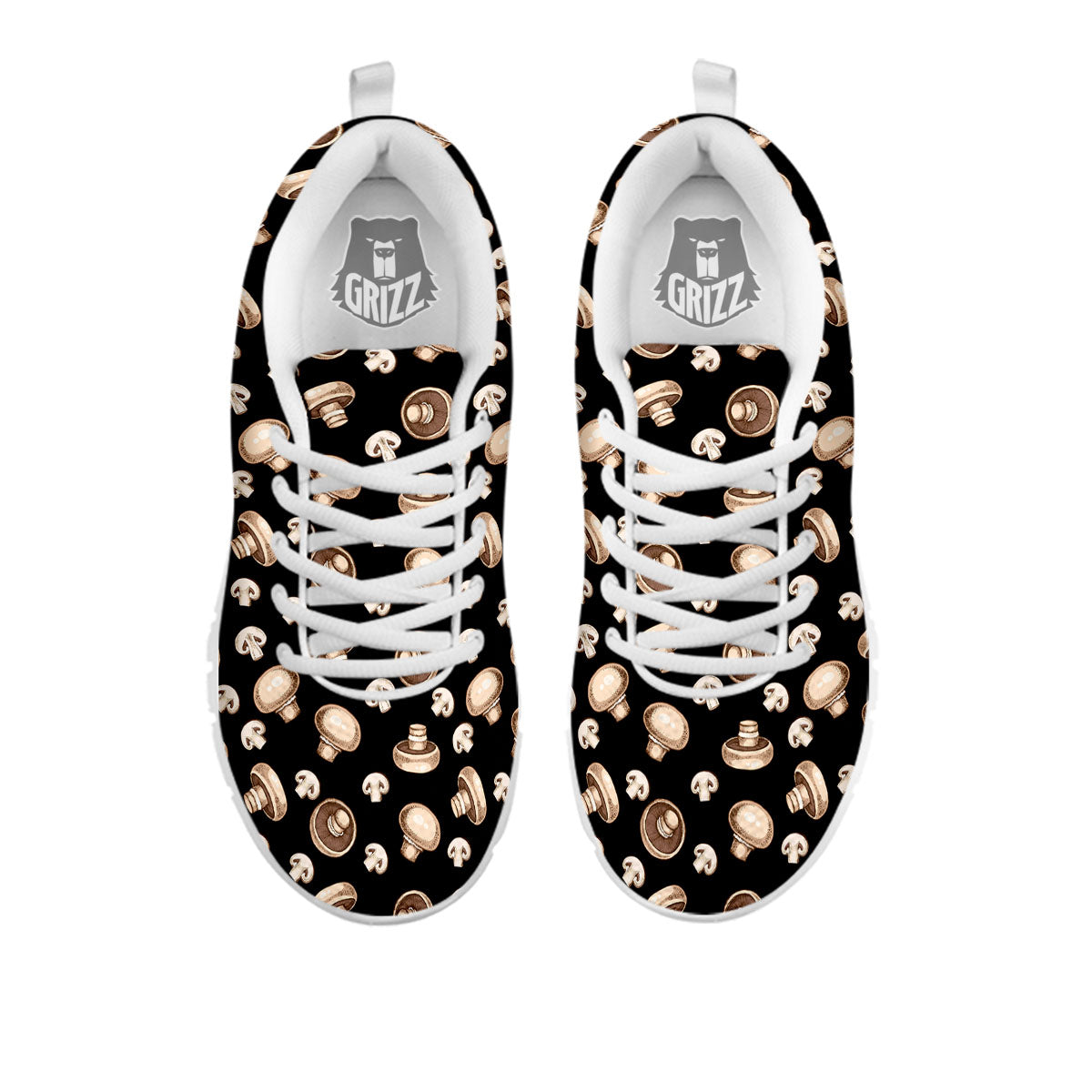 Mushroom Champignon Print Pattern White Sneaker-grizzshop