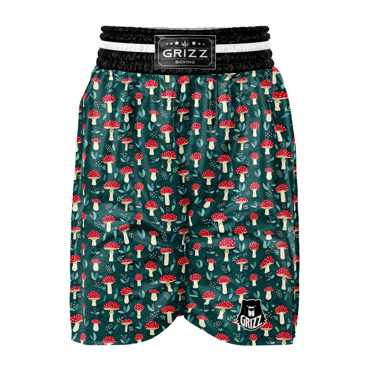 Mushroom Cute Print Pattern Boxing Shorts-grizzshop