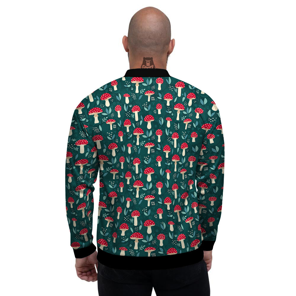 Mushroom Cute Print Pattern Men's Bomber Jacket-grizzshop