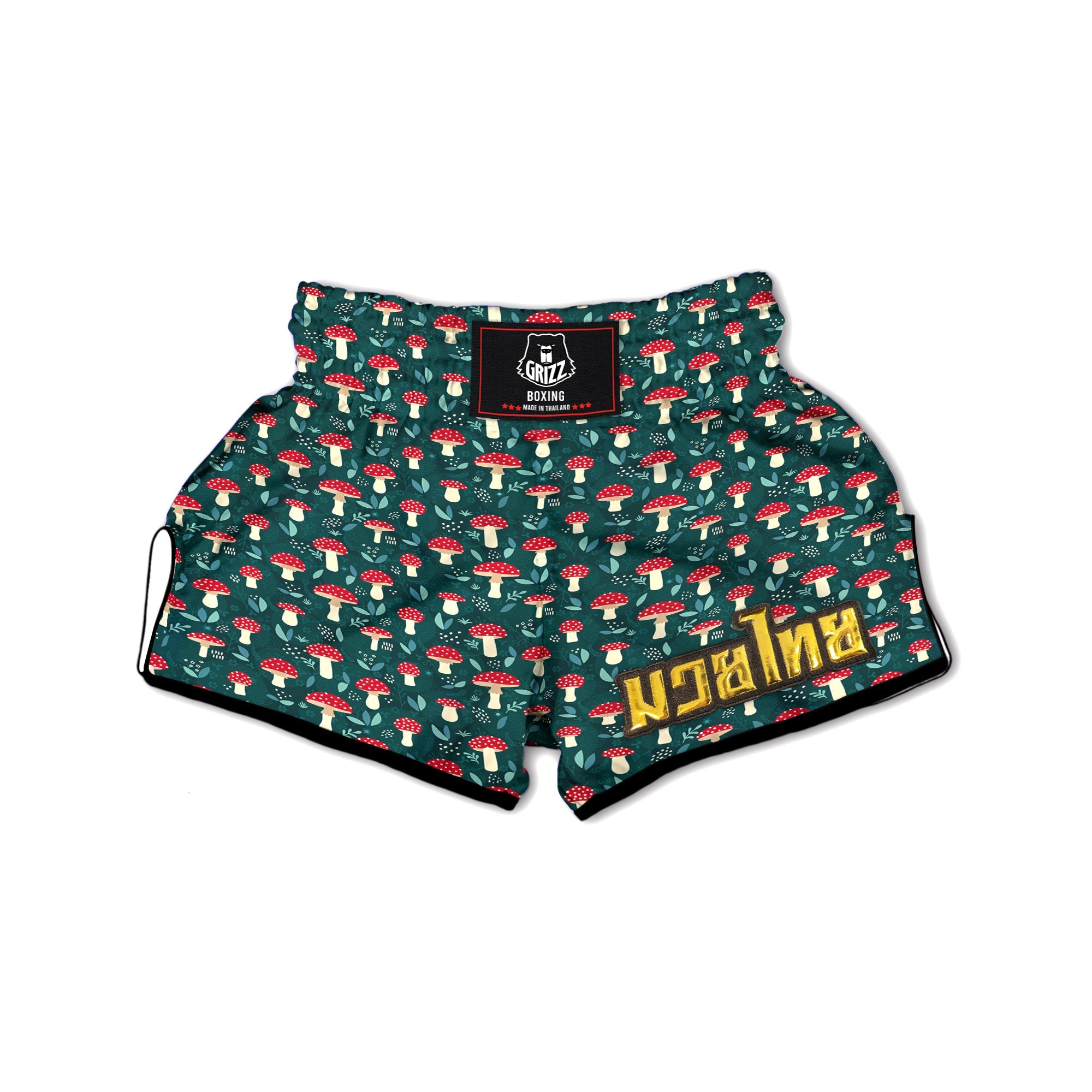 Mushroom Cute Print Pattern Muay Thai Boxing Shorts-grizzshop