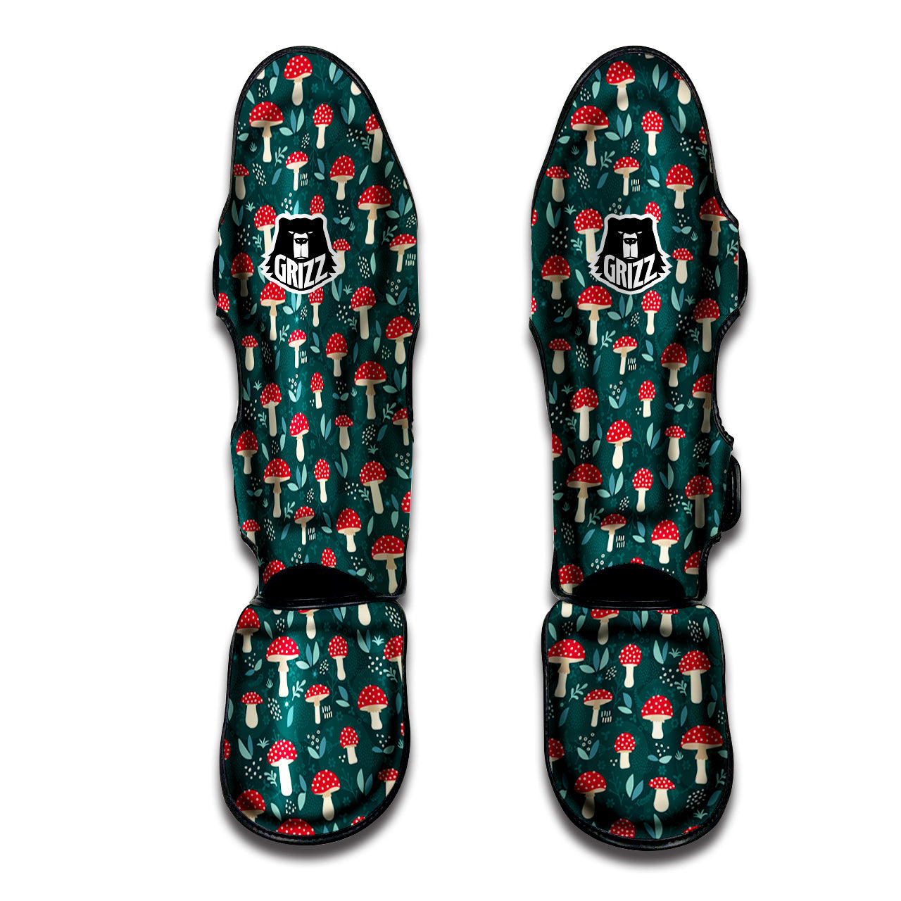 Mushroom Cute Print Pattern Muay Thai Shin Guards-grizzshop