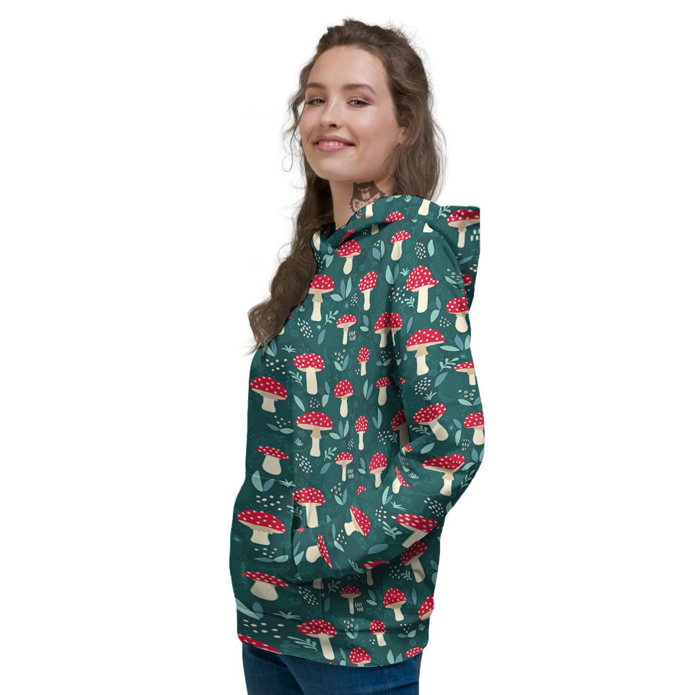 Mushroom Cute Print Pattern Women's Hoodie-grizzshop