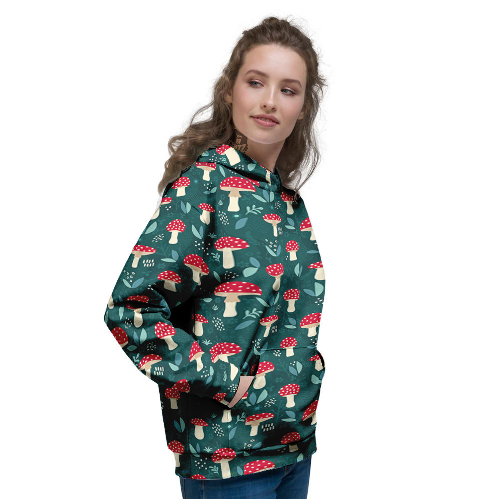 Mushroom Cute Print Pattern Women's Hoodie-grizzshop