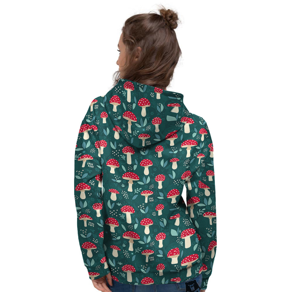 Mushroom Cute Print Pattern Women's Hoodie-grizzshop