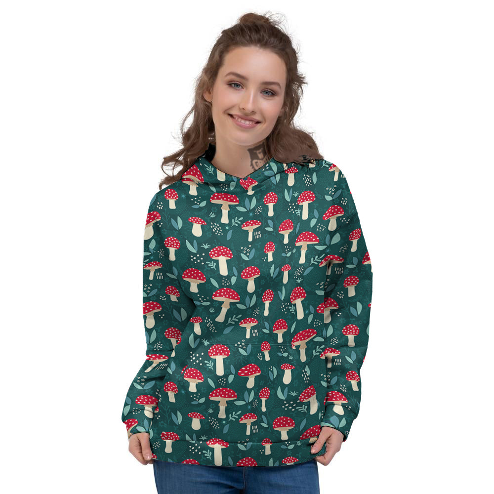 Mushroom Cute Print Pattern Women's Hoodie-grizzshop