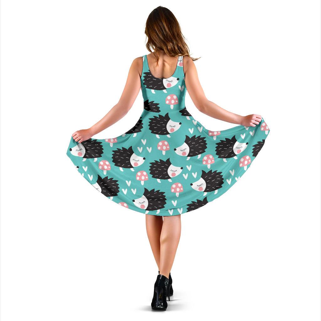 Mushroom Hedgehogs Dress-grizzshop