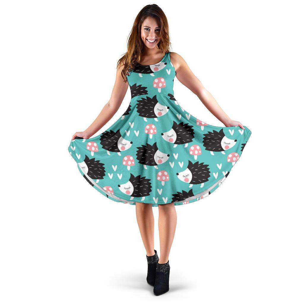 Mushroom Hedgehogs Dress-grizzshop