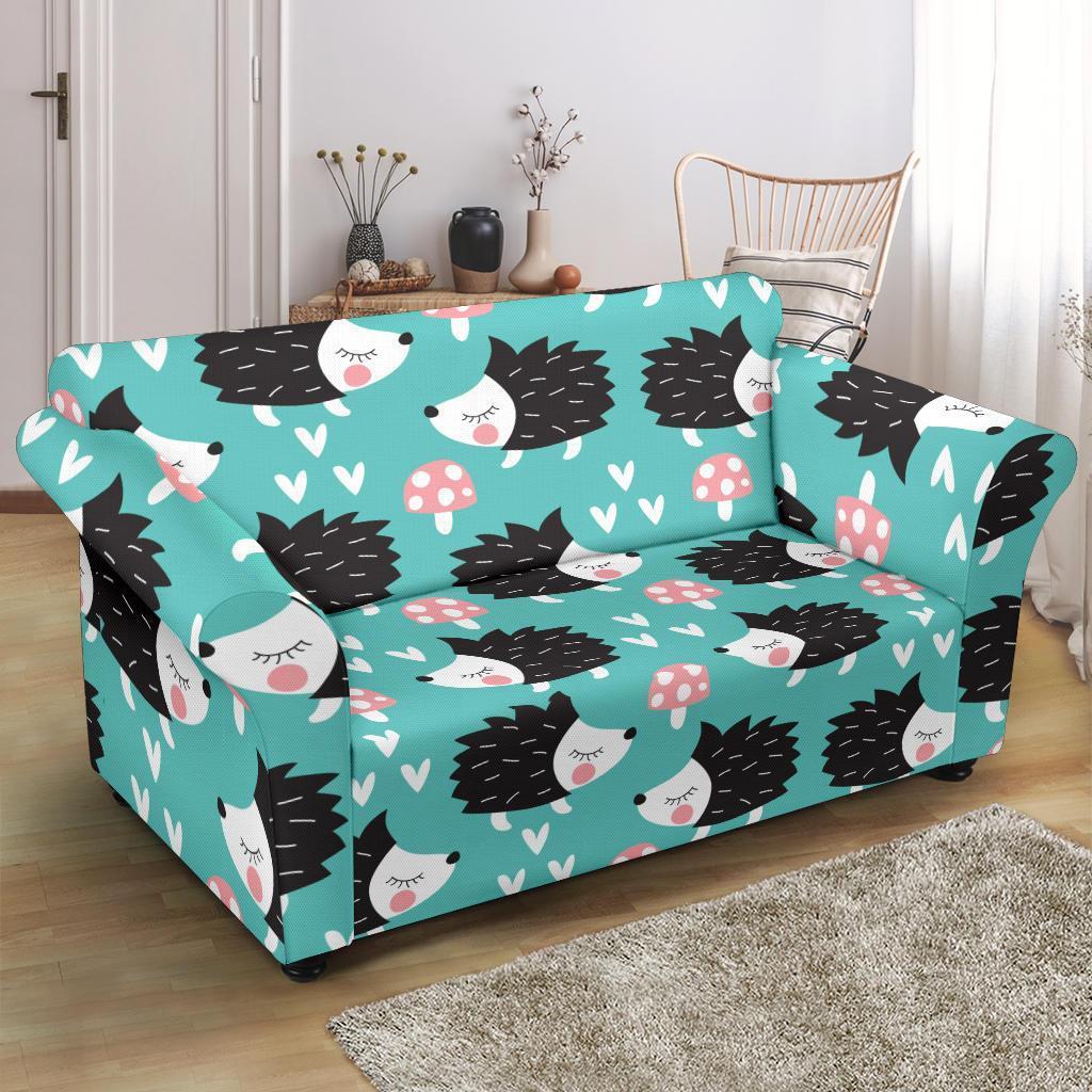 Mushroom Hedgehogs Loveseat Cover-grizzshop