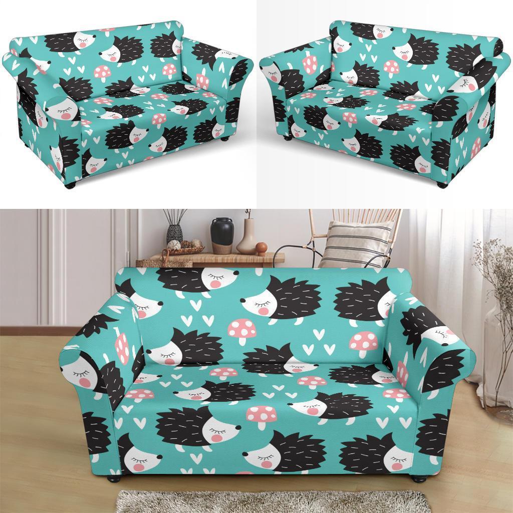 Mushroom Hedgehogs Loveseat Cover-grizzshop