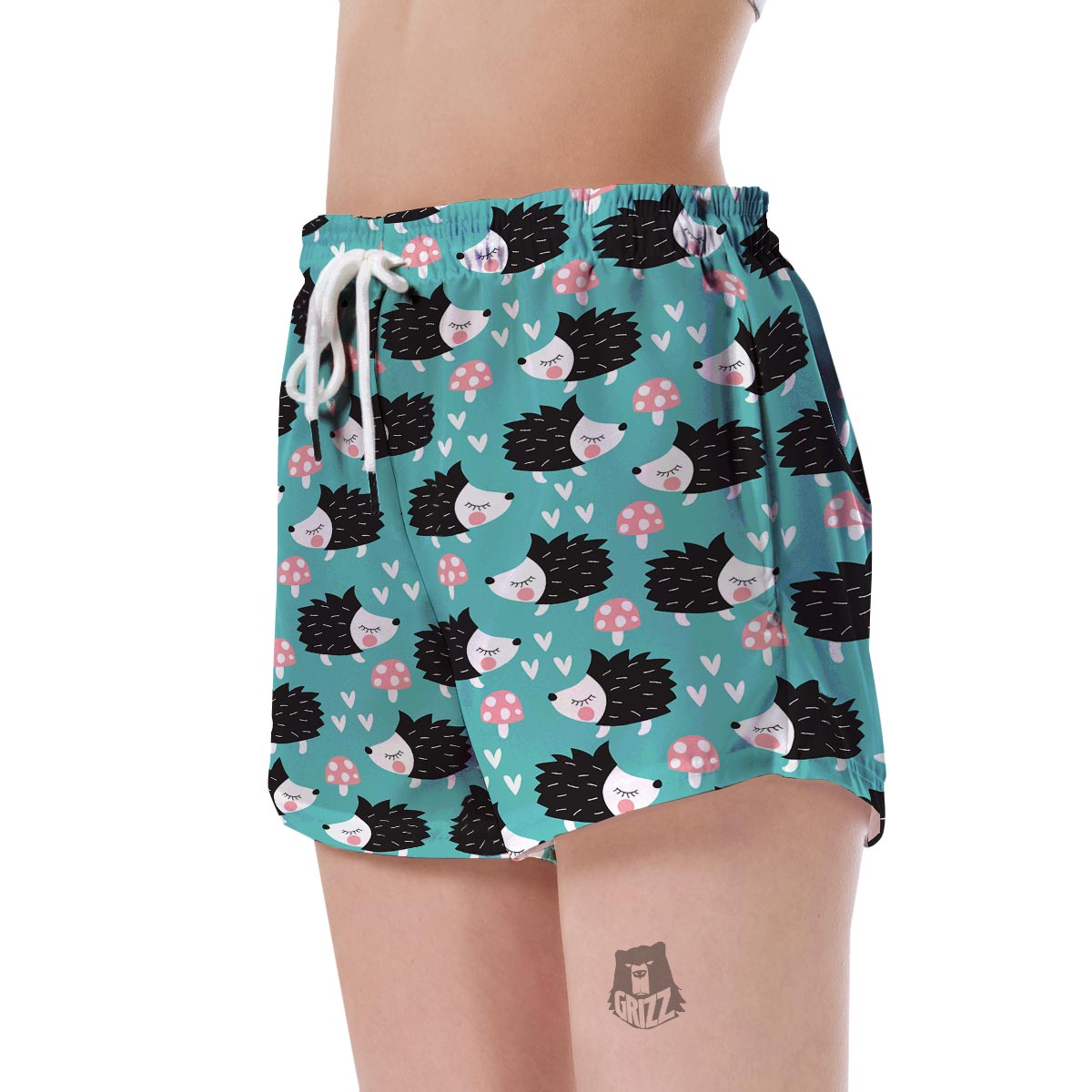 Mushroom Hedgehogs Women's Shorts-grizzshop
