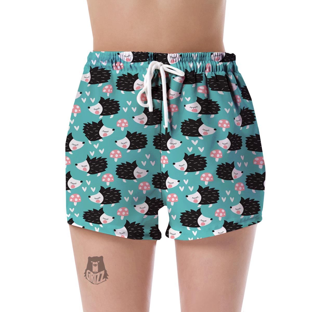 Mushroom Hedgehogs Women's Shorts-grizzshop