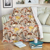 Mushroom Pattern Print Blanket-grizzshop