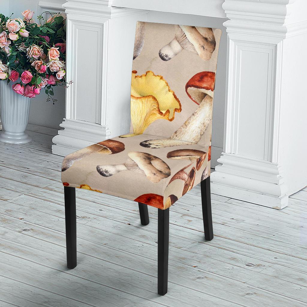 Mushroom Pattern Print Chair Cover-grizzshop