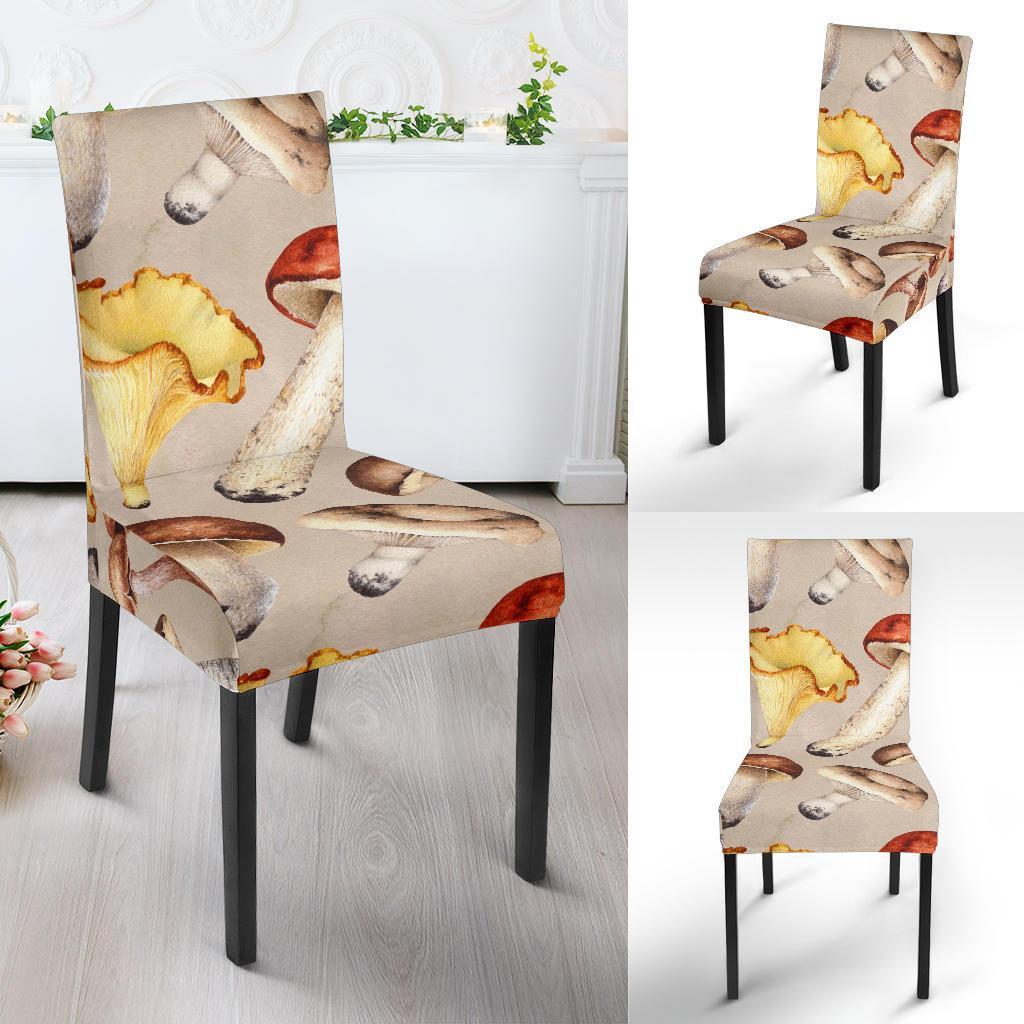 Mushroom Pattern Print Chair Cover-grizzshop