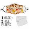 Mushroom Pattern Print Face Mask-grizzshop