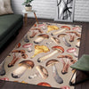 Mushroom Pattern Print Floor Mat-grizzshop