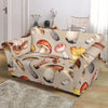 Mushroom Pattern Print Loveseat Cover-grizzshop