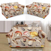 Mushroom Pattern Print Loveseat Cover-grizzshop