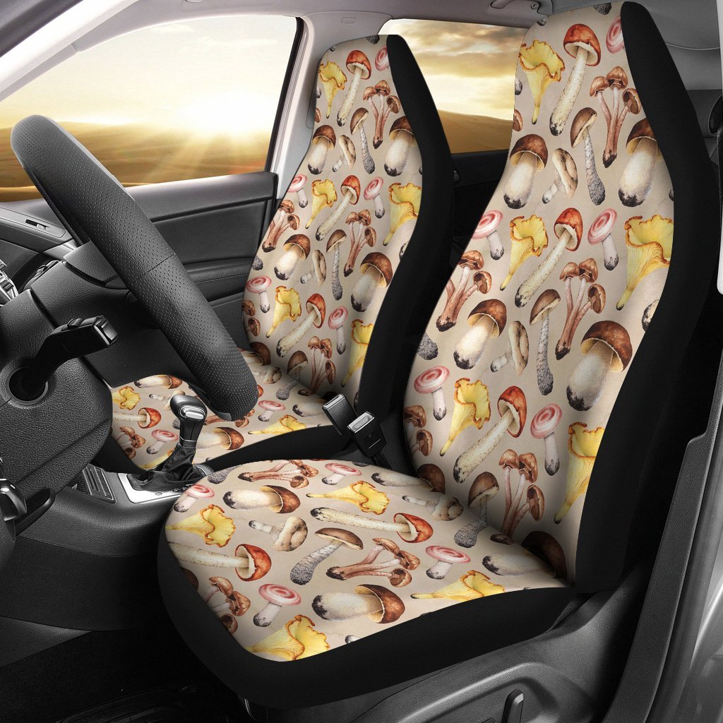 Mushroom Pattern Print Universal Fit Car Seat Cover-grizzshop