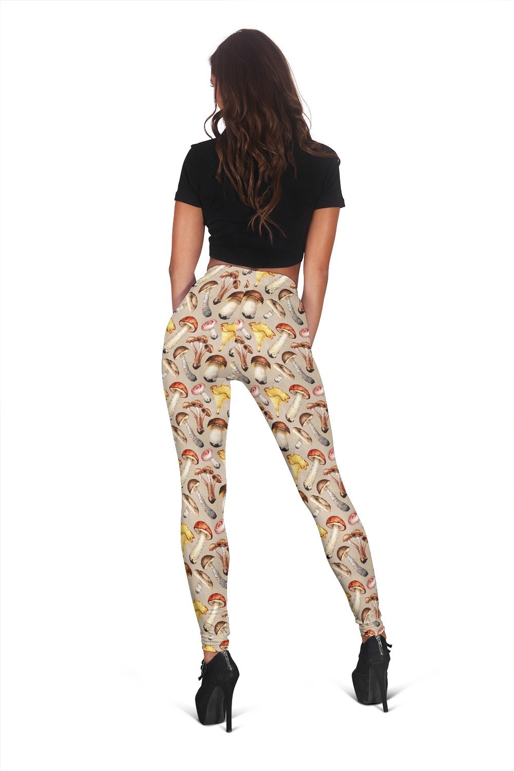 Mushroom Pattern Print Women Leggings-grizzshop