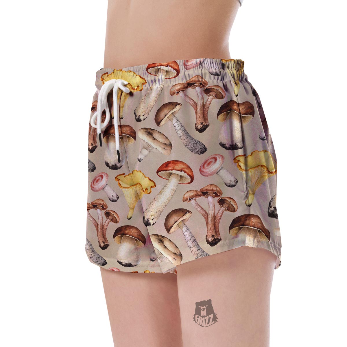 Mushroom Pattern Print Women's Shorts-grizzshop