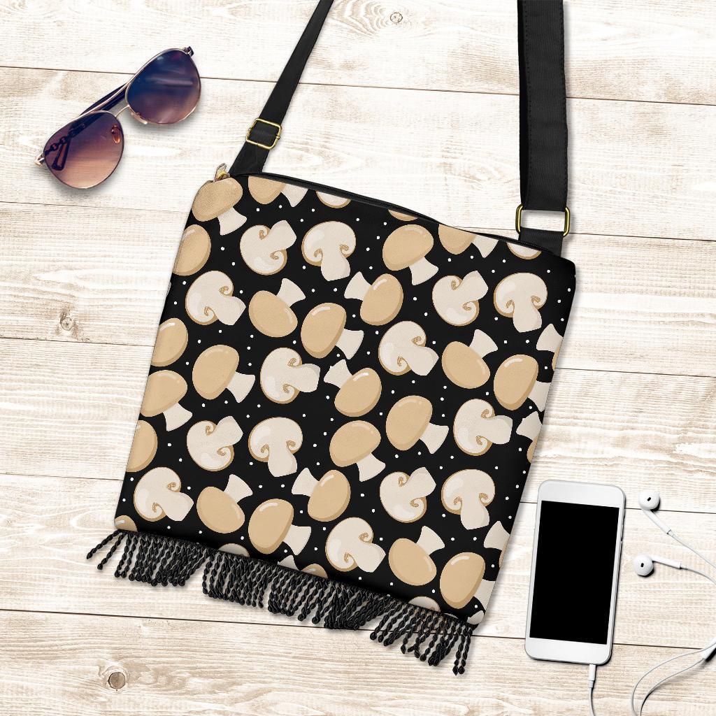 Mushroom Print Pattern Crossbody Bags-grizzshop