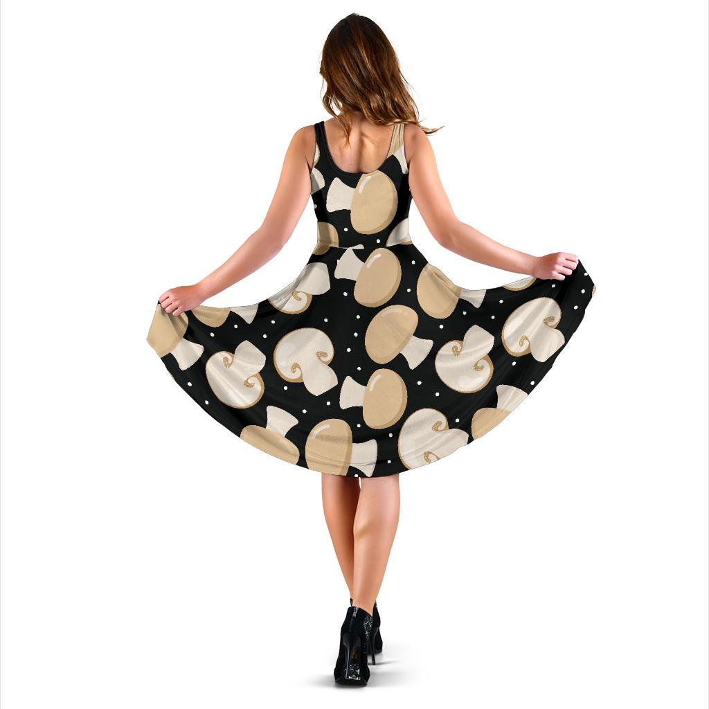 Mushroom Print Pattern Dress-grizzshop