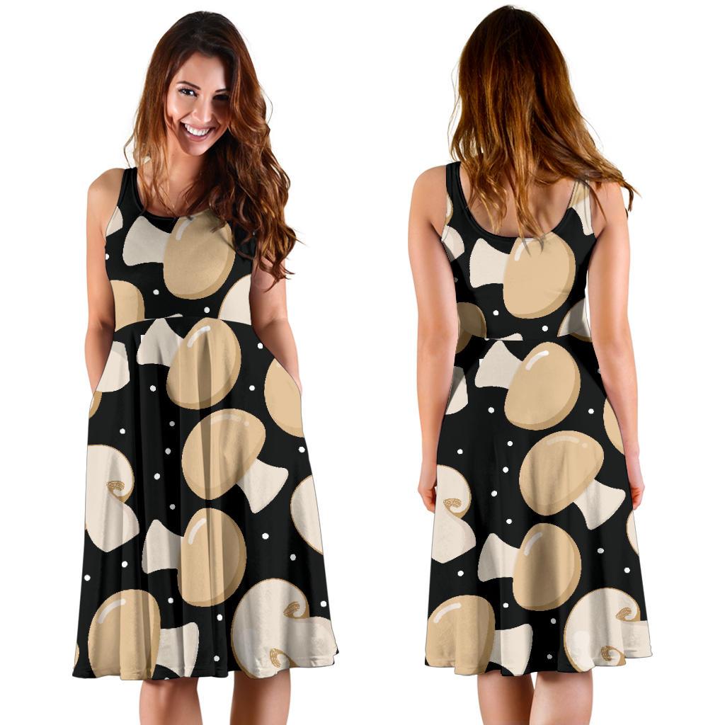 Mushroom Print Pattern Dress-grizzshop