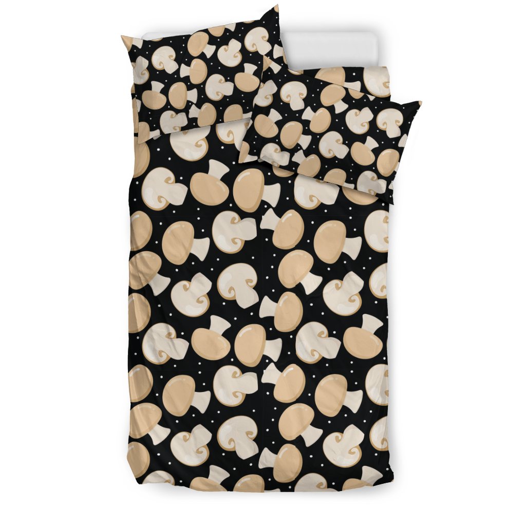 Mushroom Print Pattern Duvet Cover Bedding Set-grizzshop
