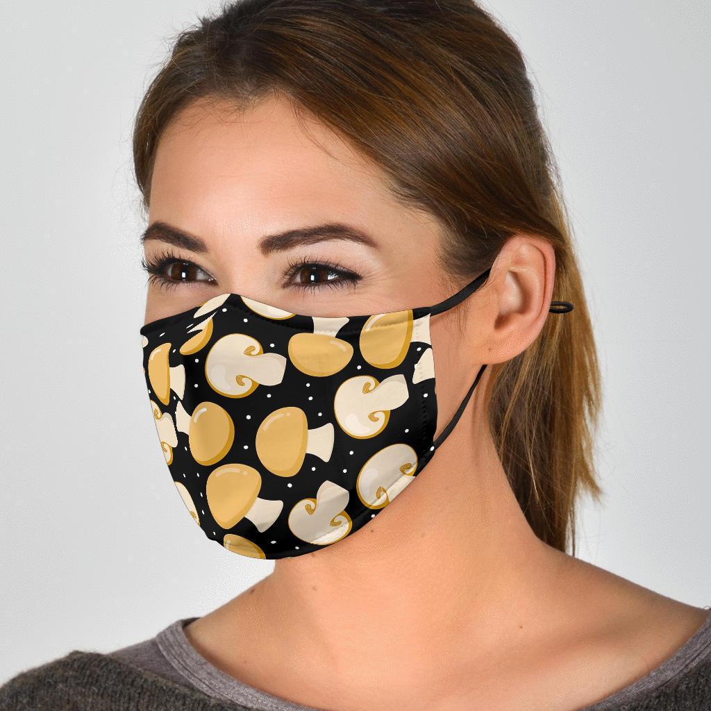 Mushroom Print Pattern Face Mask-grizzshop