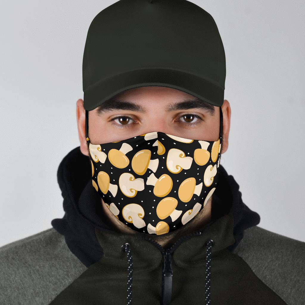 Mushroom Print Pattern Face Mask-grizzshop