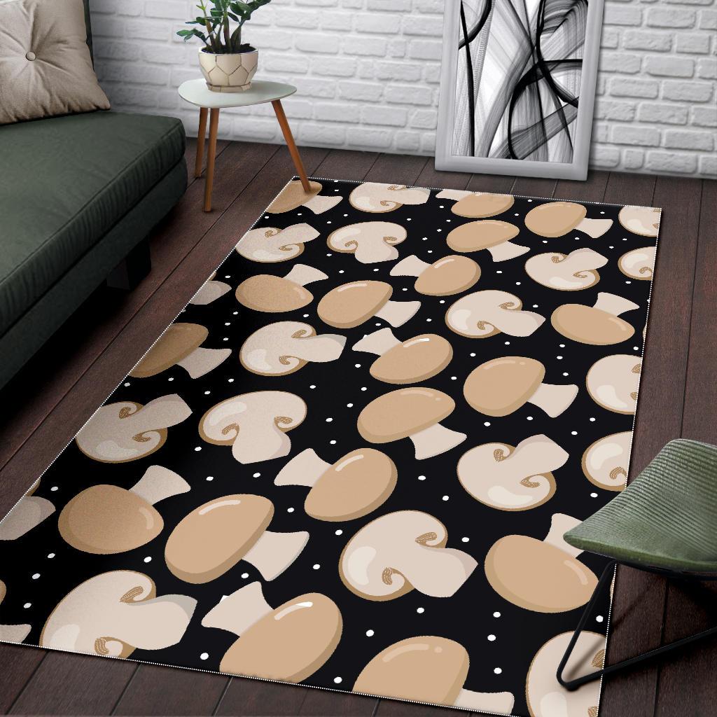 Mushroom Print Pattern Floor Mat-grizzshop