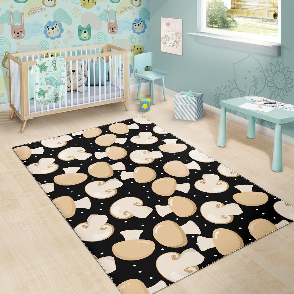 Mushroom Print Pattern Floor Mat-grizzshop